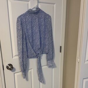 Lucy Paris Blue Floral Blouse